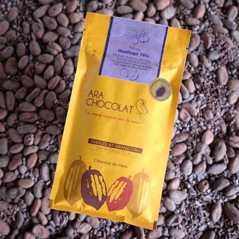 Ara Chocolat Huallaga Peru 74-Percent Dark with Agen Prunes Bar