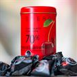 Bodrato 70% Dark Chocolate Grappa Dipped Boeri Cherries in Red Tin