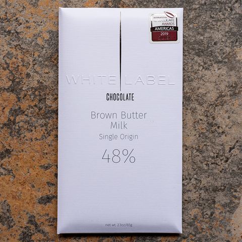 White Label 48-Percent Single Origin Brown Butter Milk Chocolate Bar