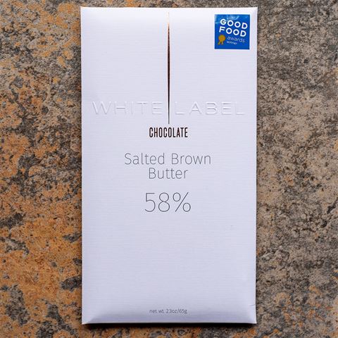 White Label 58-Percent Salted Brown Butter Milk Chocolate Bar