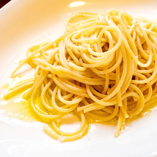 Spaghetti with olive oil and Sea salt dish recipe