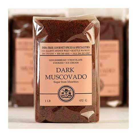 India Tree Dark Muscovado Sugar - 1 lb