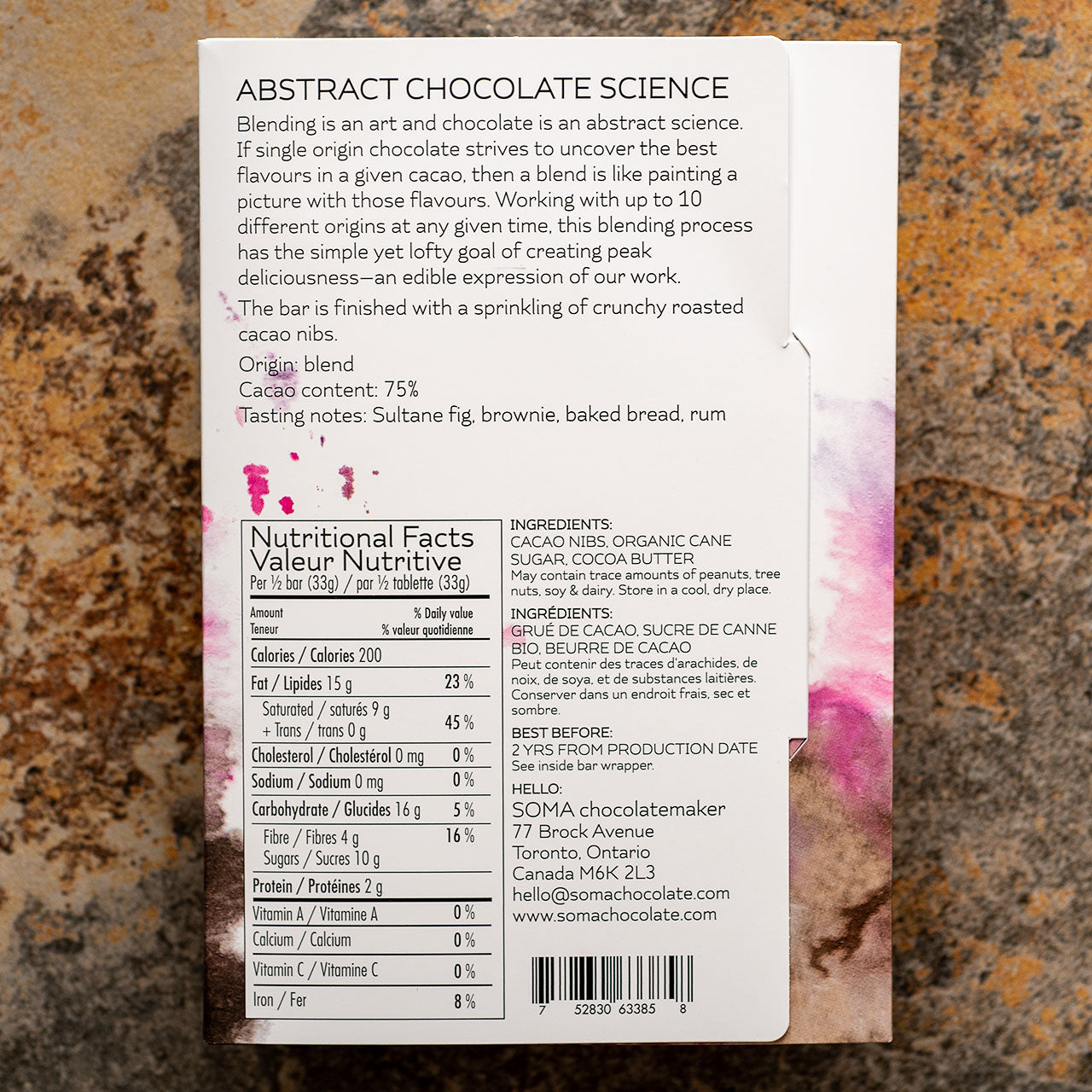 SOMA Abstract Science Dark Chocolate Bar