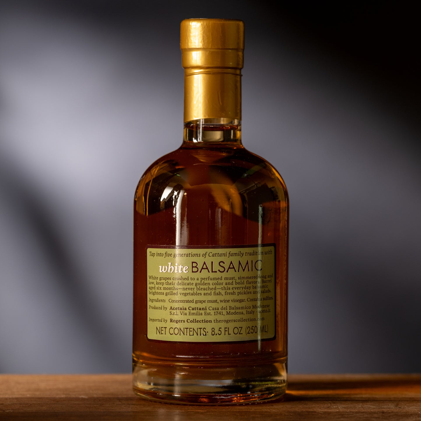 Acetaia Cattani White Balsamic label