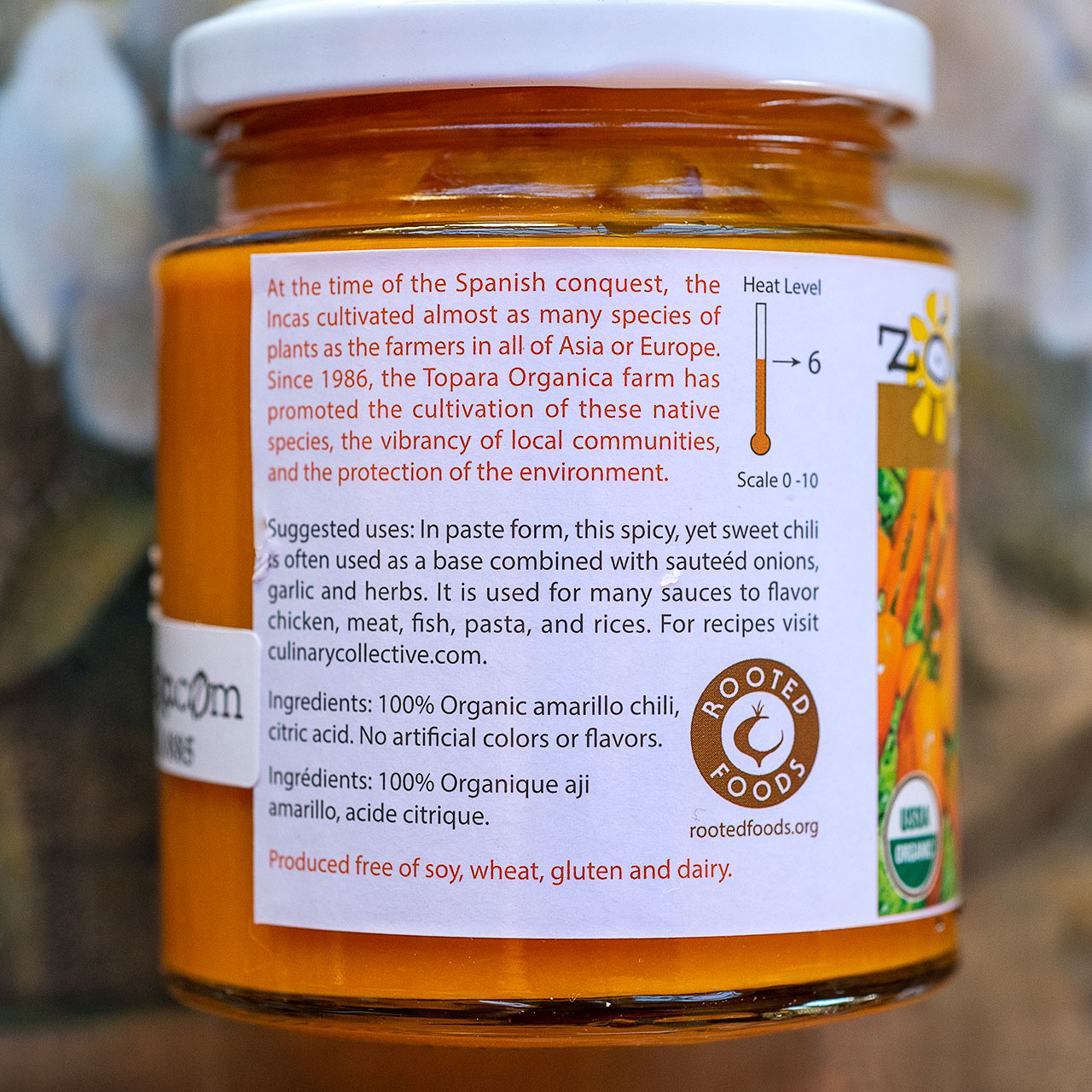 Zocalo Peru Organic Peruvian Aji Amarillo Chili Paste
