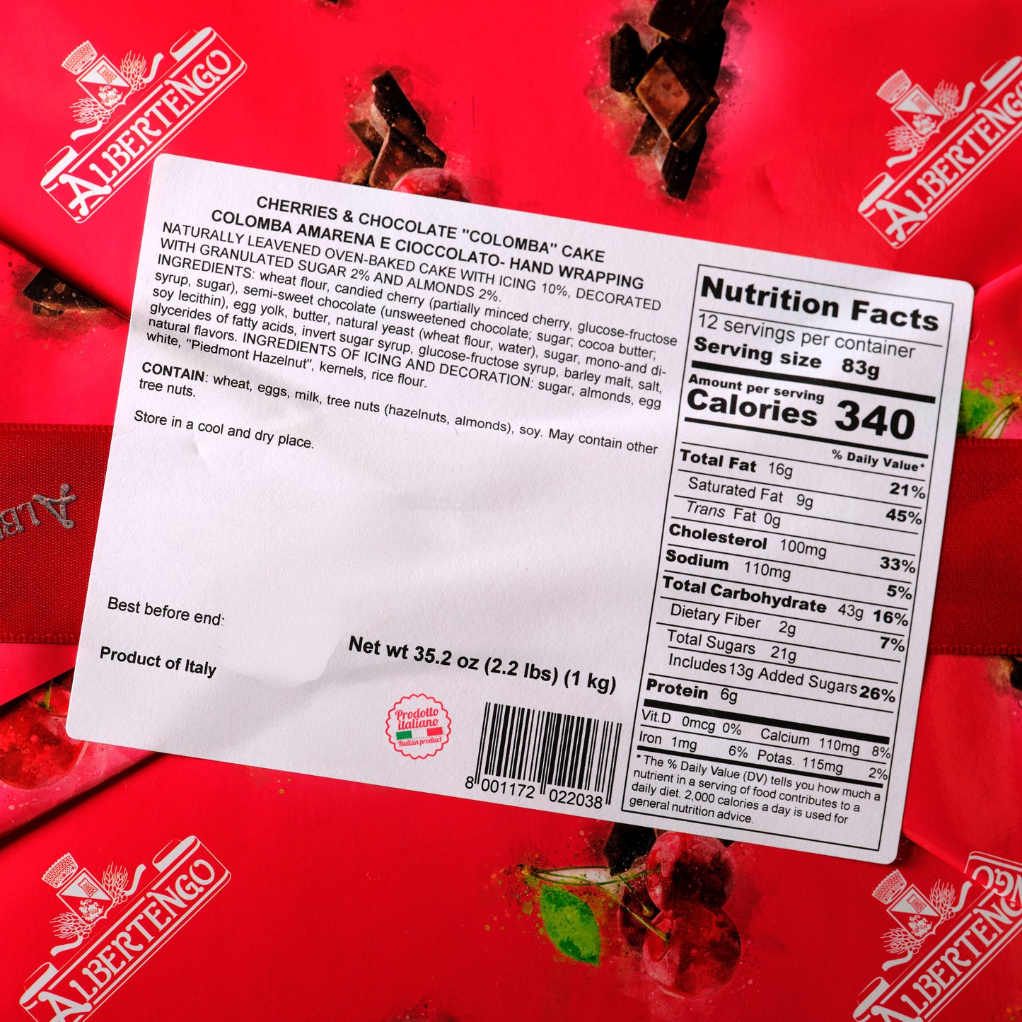 Albertengo Colomba Amarena e Cioccolato (senza agrumi)