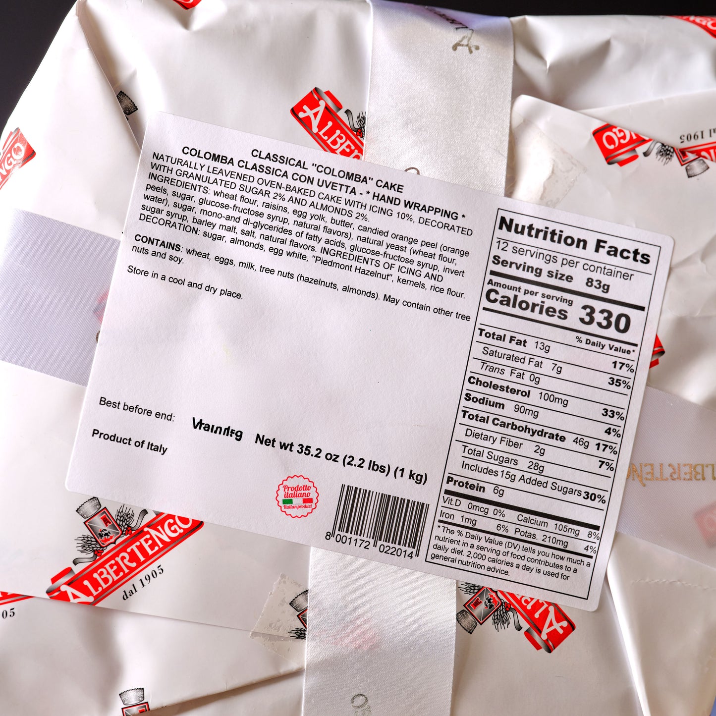 Albertengo Colomba Tradizionale Con Uvetta
