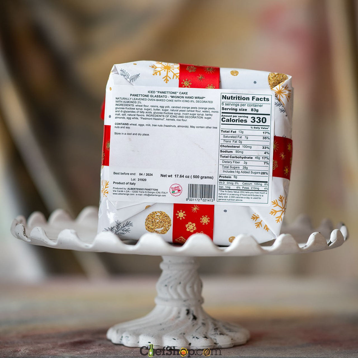 Albertengo Panettone Tradizionale Glassato - half kilo label