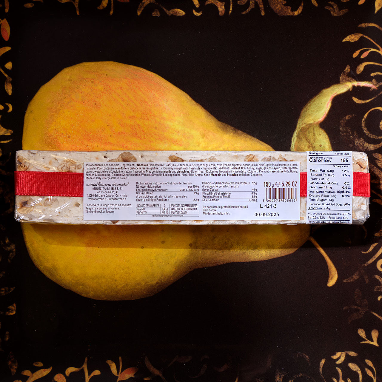 Antica Torroneria Piemontese Torrone Friable Con nocciole - Hard torrone with Hazelnuts