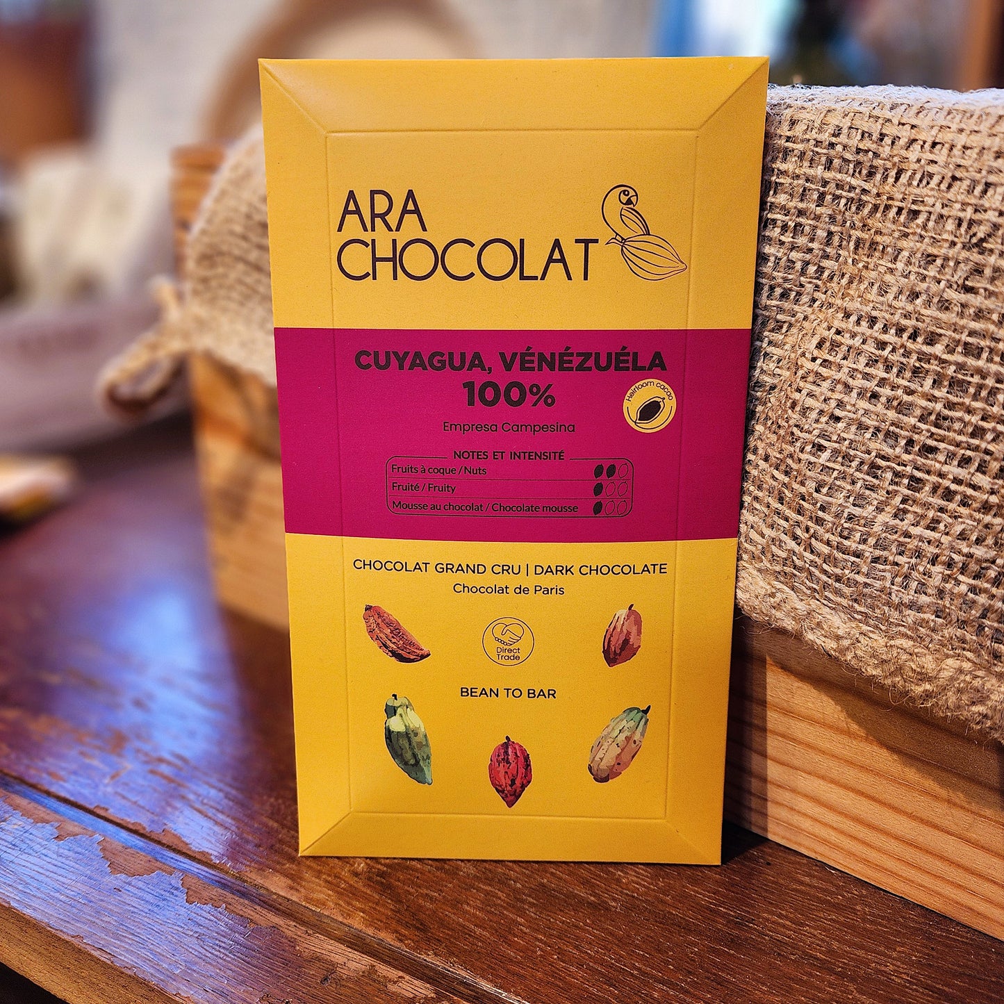 Ara Chocolat 100% Dark Chocolate Bar