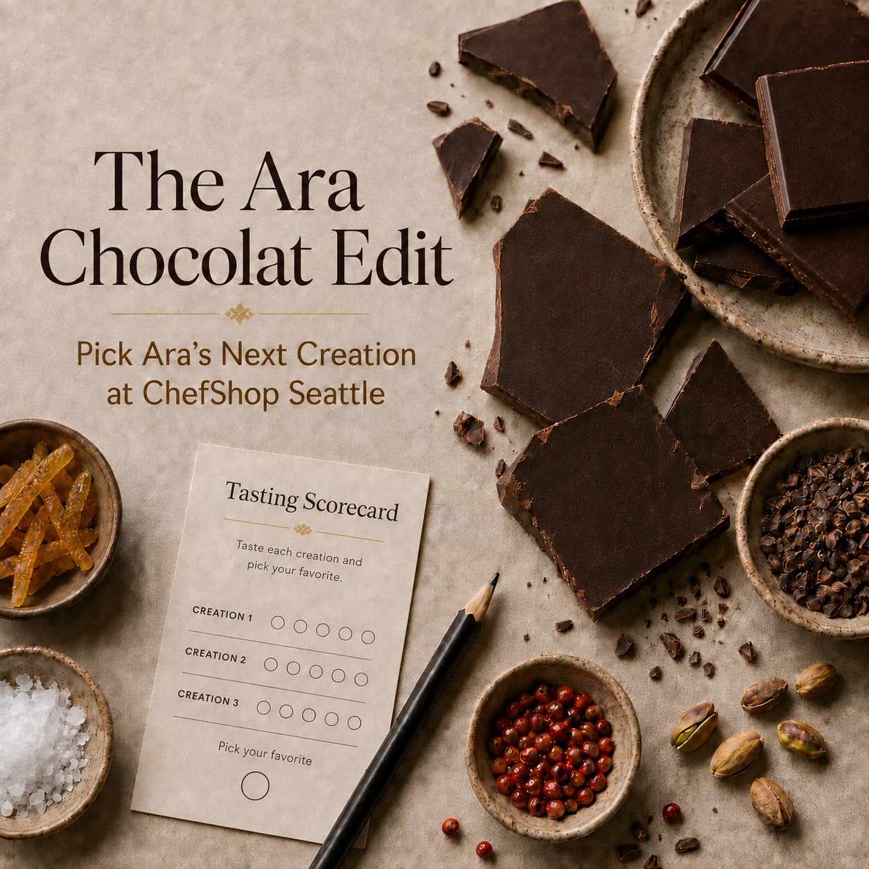 Ara Chocolat Edit Pick Ara's Next Creation at ChefShop Seattle