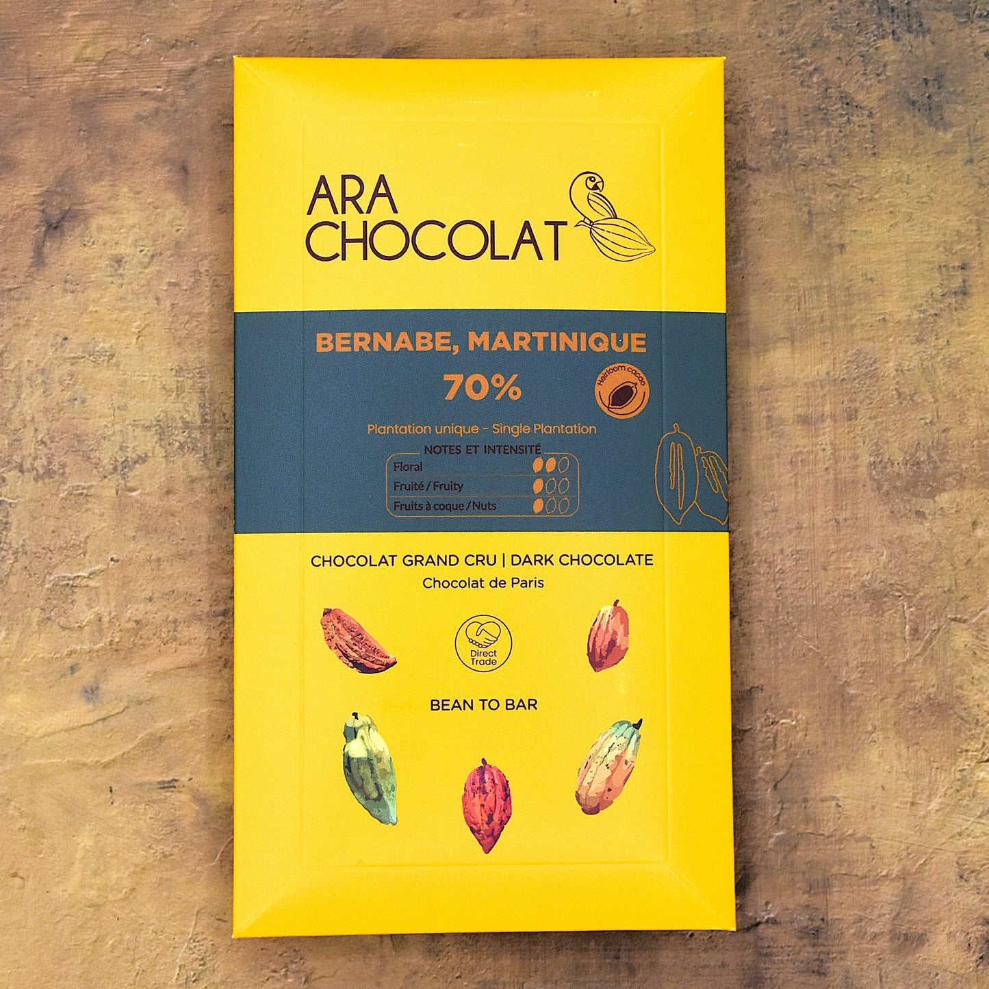 Ara Chocolat Bernabé Martinique 70% Dark Chocolate Bar