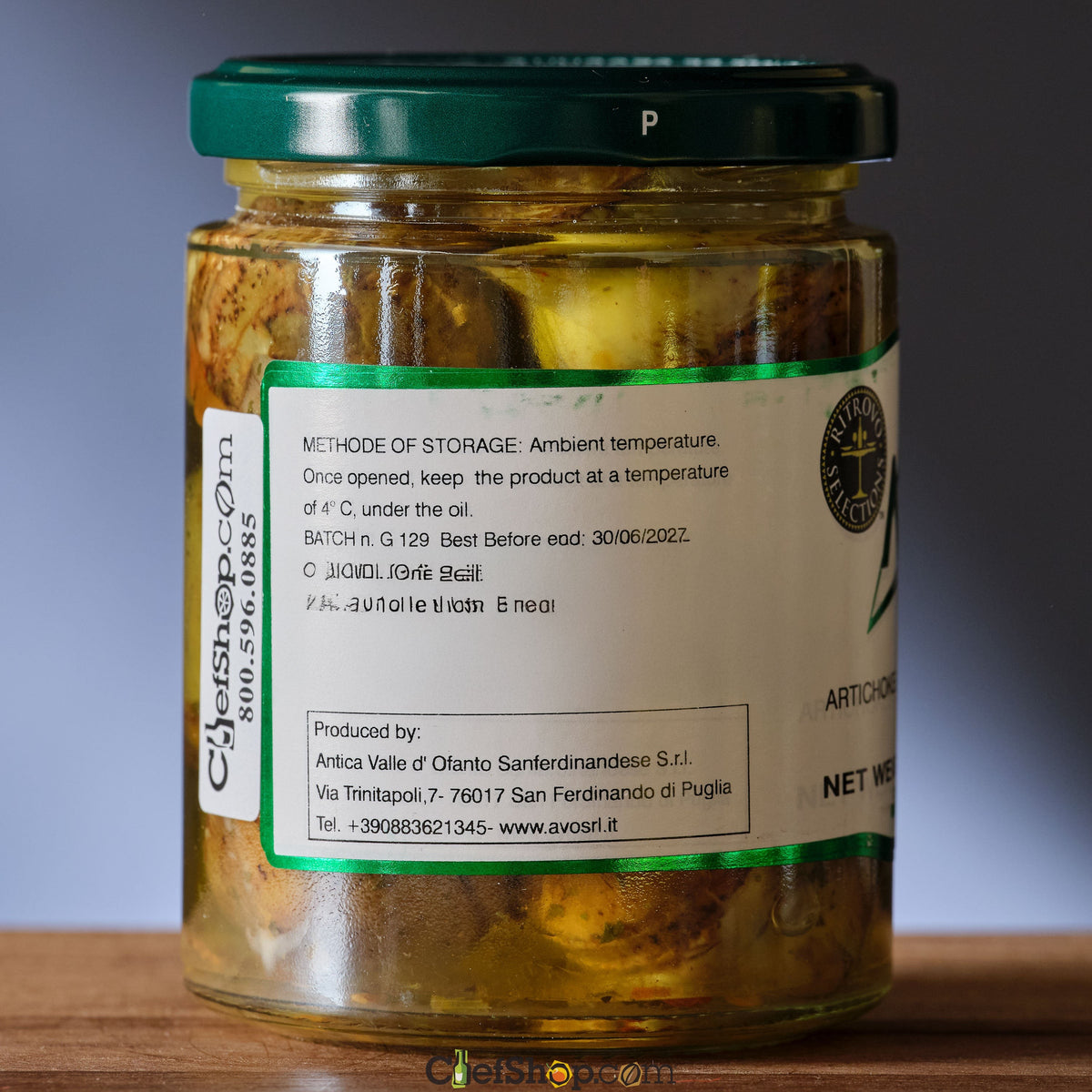 Artichoke Hearts Romana Style in Olive Oil