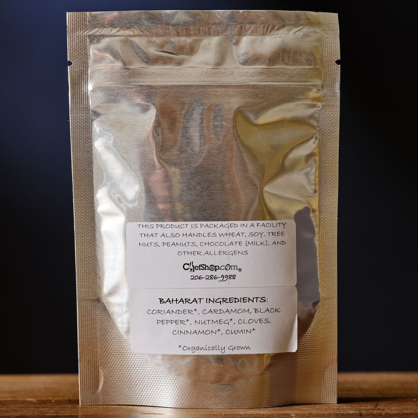 Baharat Spice Blend Package ingredients