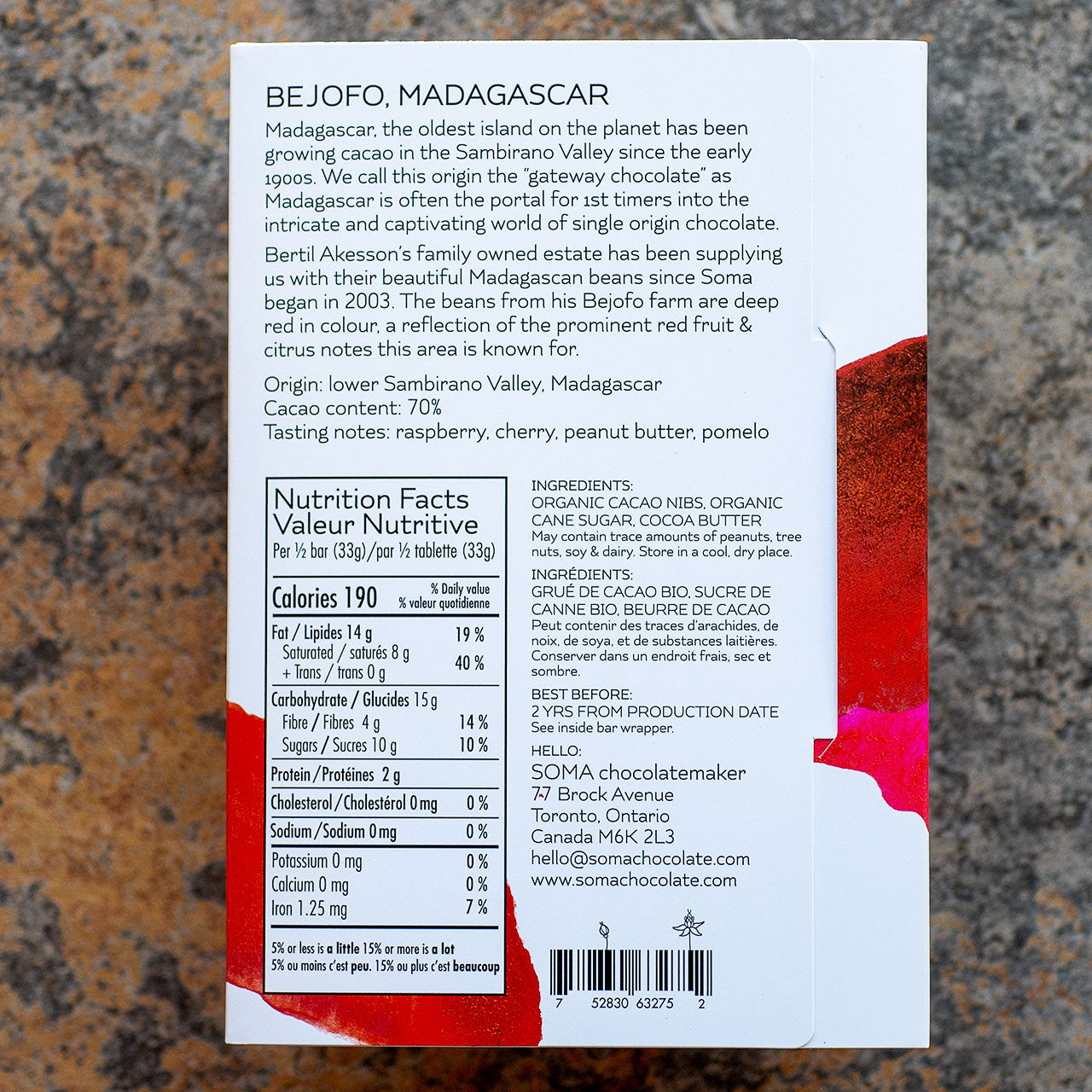 SOMA Bejofo Madagascar 70-Percent Dark Chocolate Bar