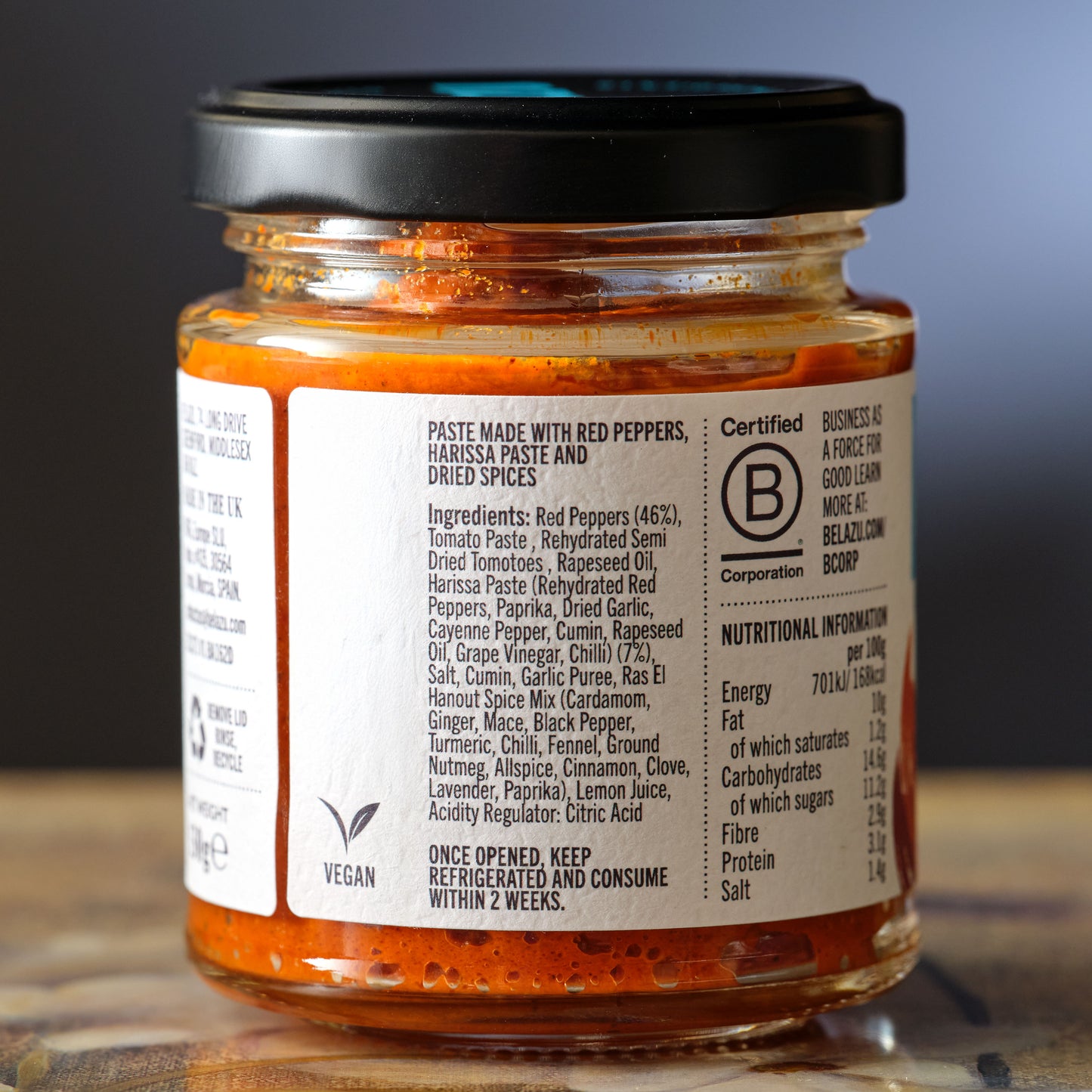 Belazu Shakshuka Paste Ingredients