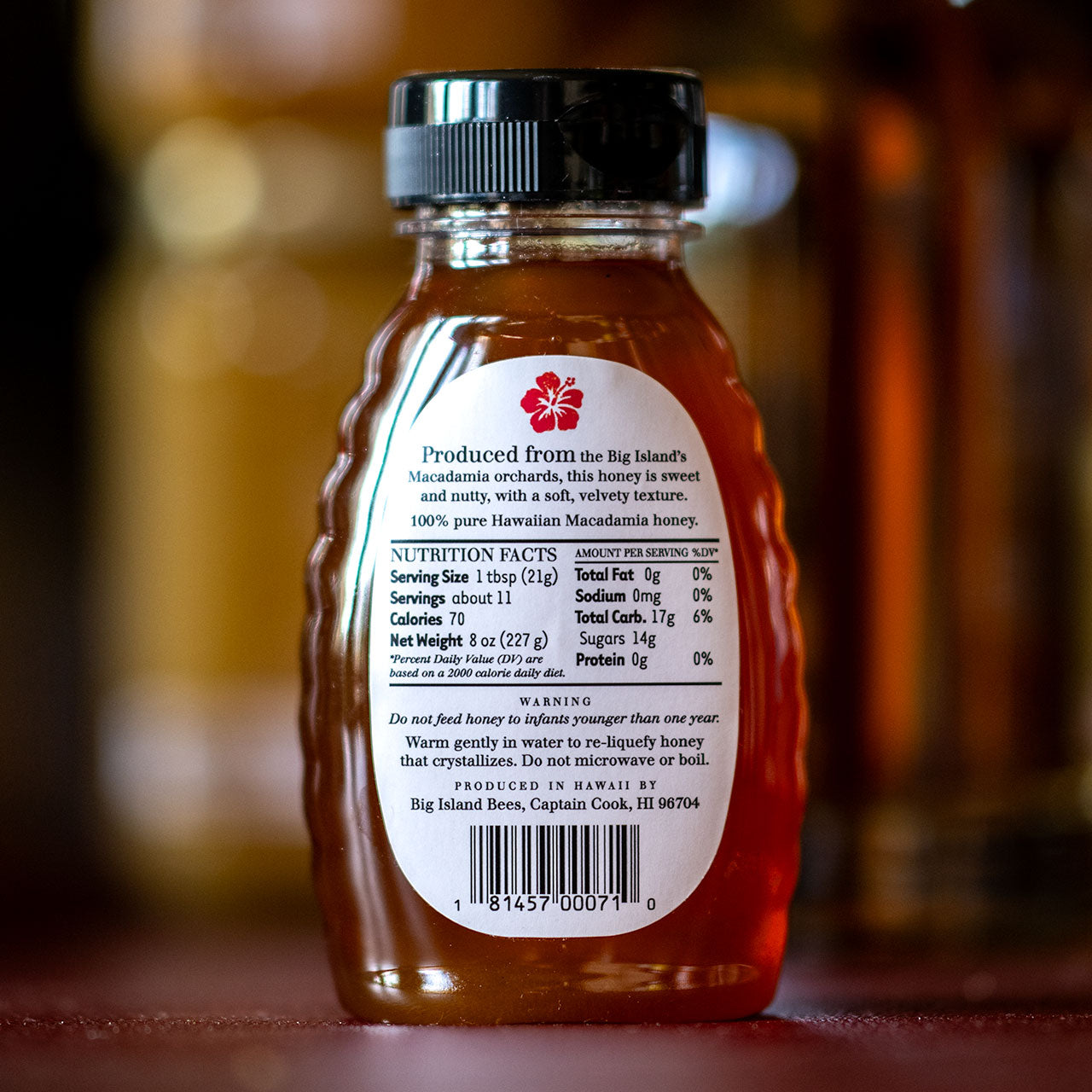 Big Island Bees Honua Macadamia Blossom Honey - Squeeze Bottle