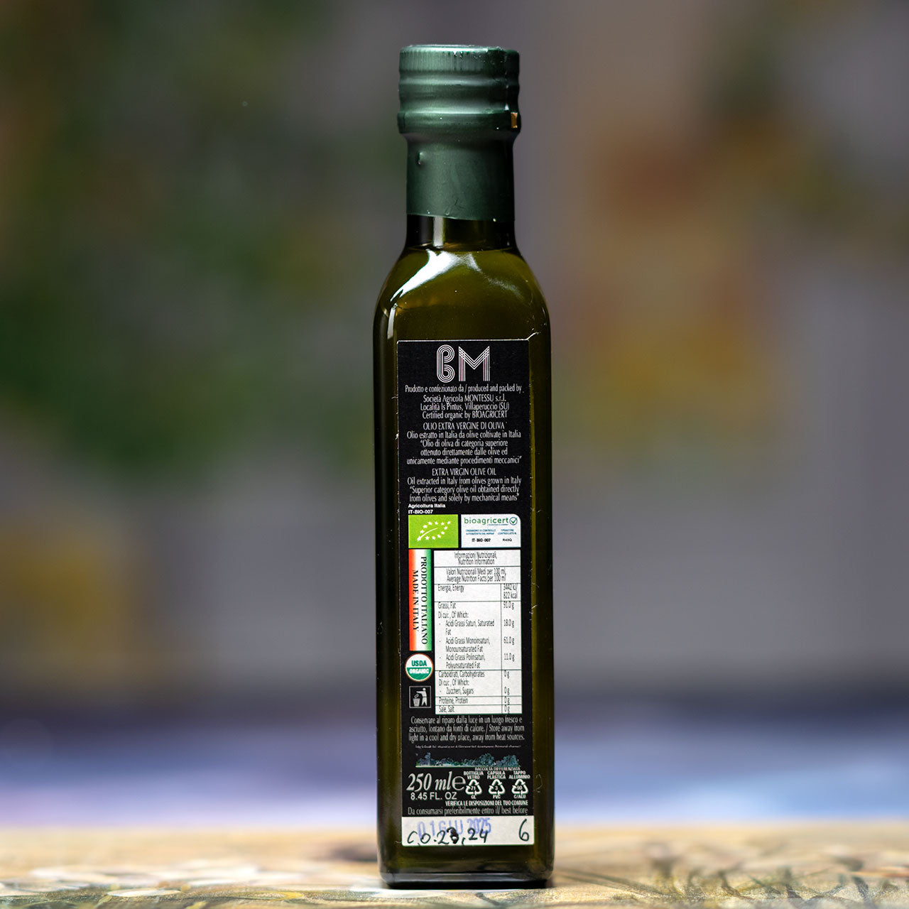 Boni Mores Organic Semidana Sardinian Olive Oil - Square Bottle
