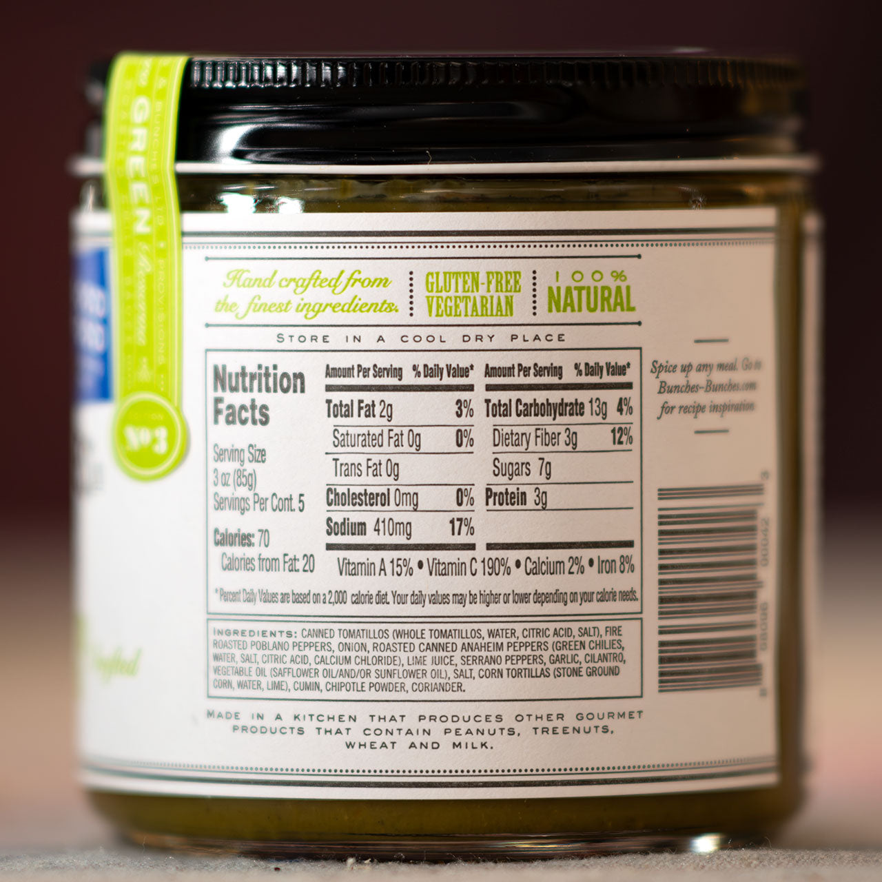 Bunches & Bunches Green Fire Roasted Chili Sauce