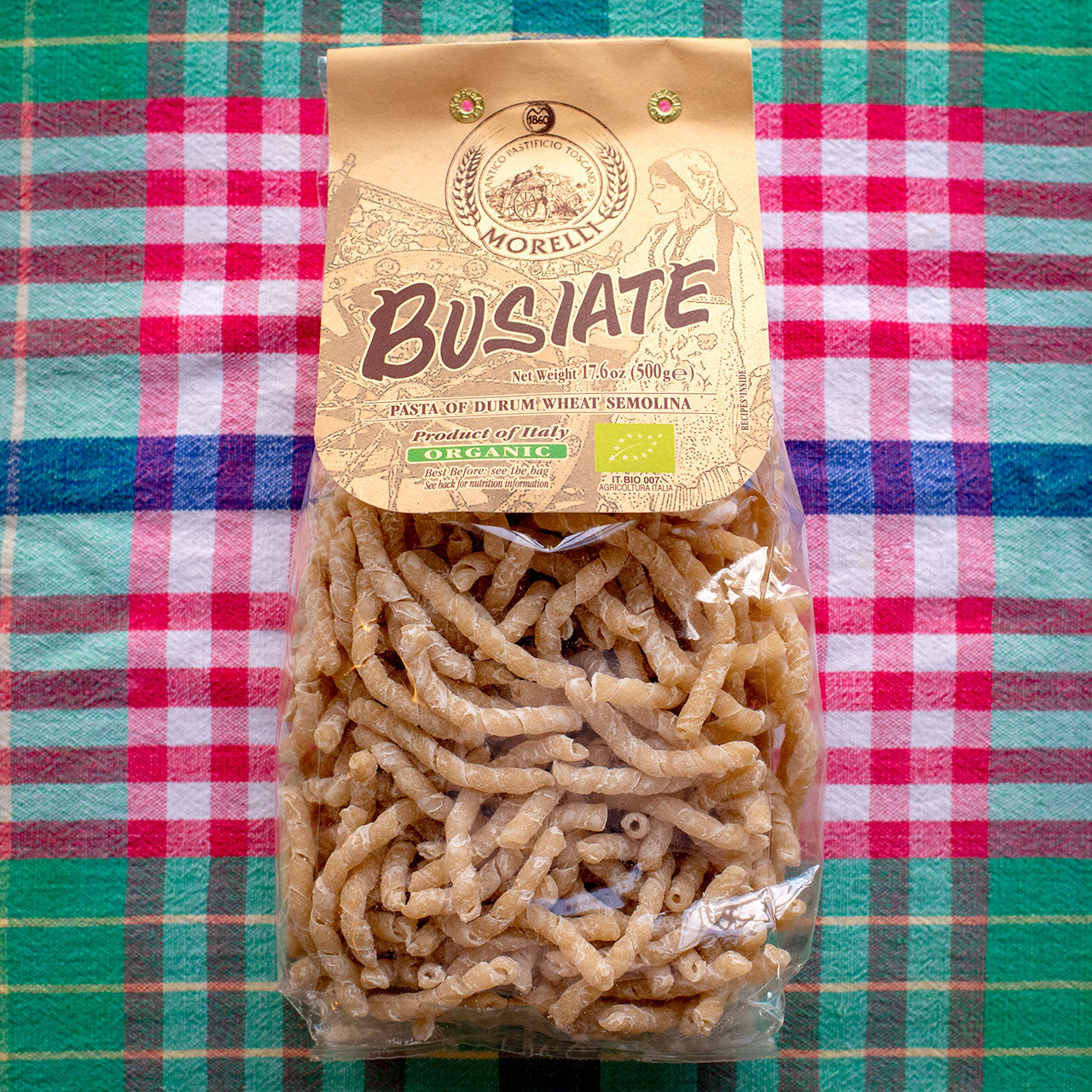 Busiate Durum Wheat Semolina Organic Italian Pasta