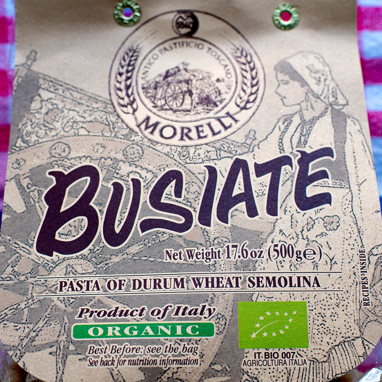 Busiate Durum Wheat Semolina Organic Italian Pasta
