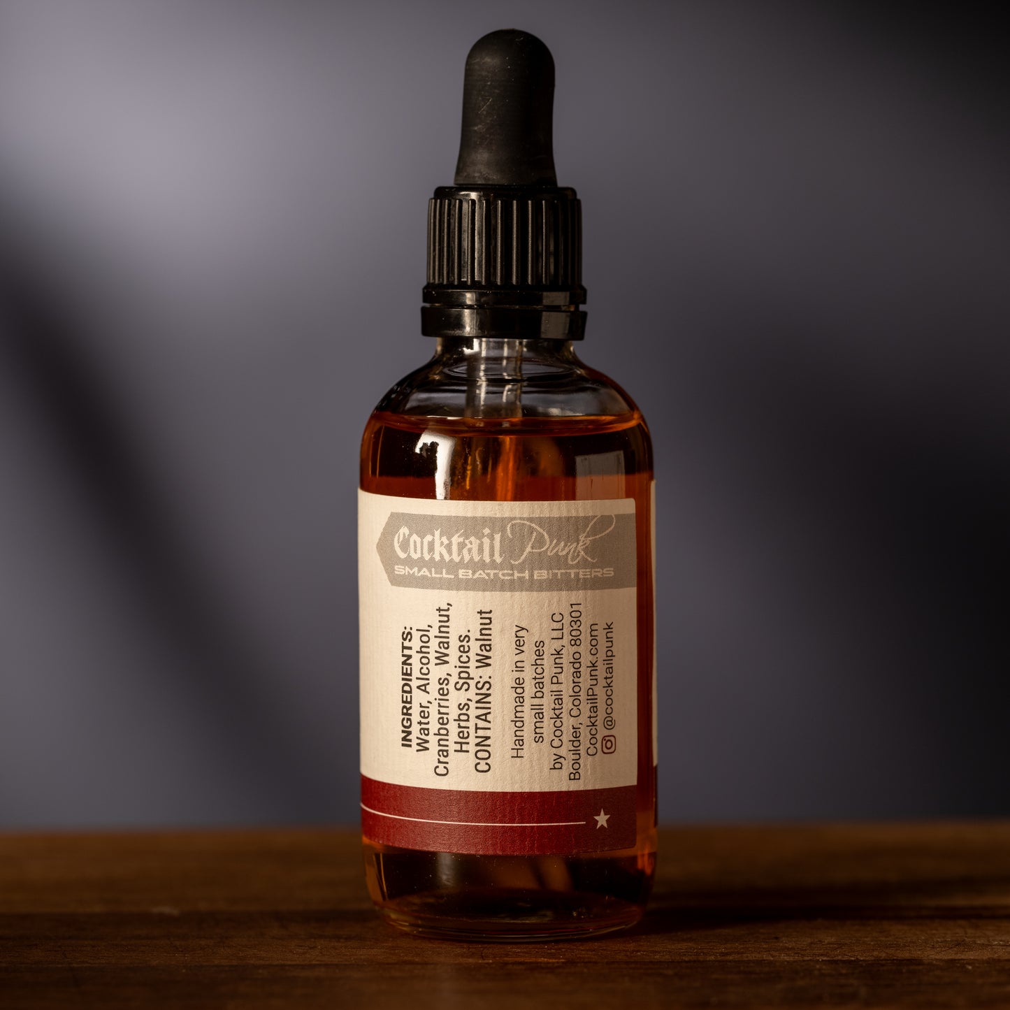 Cocktail Punk Cranberry Walnut Bitters label