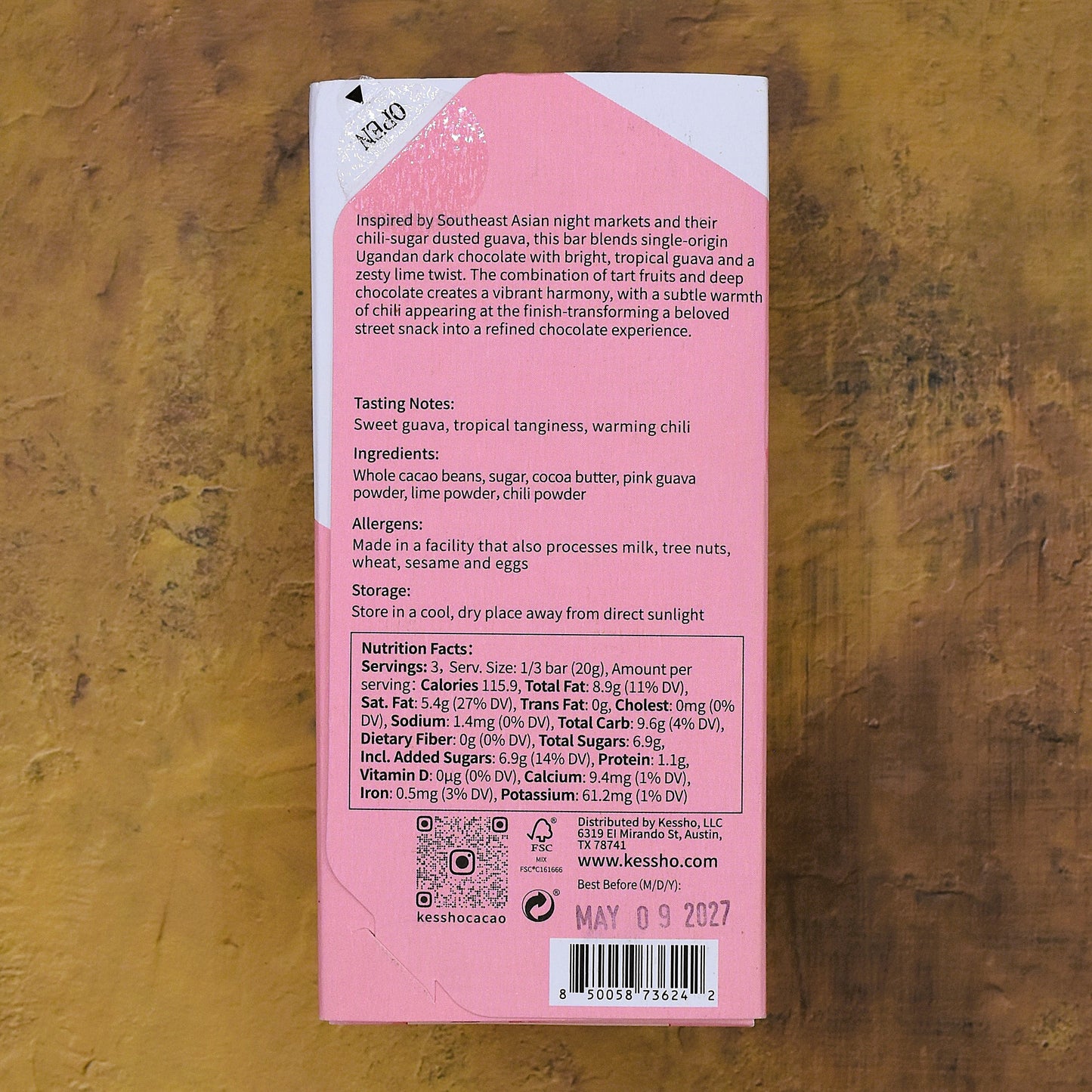 KESSHŌ Guava Lime 57% Dark Chocolate