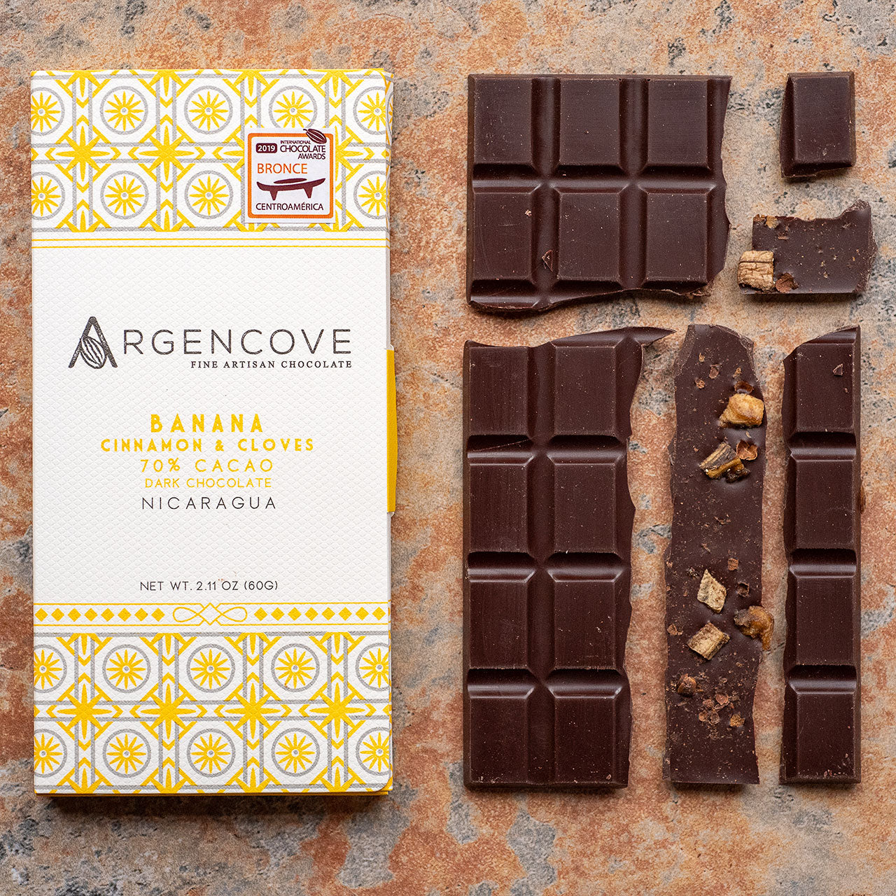 Argencove 70-Percent Dark Chocolate Banana Bar