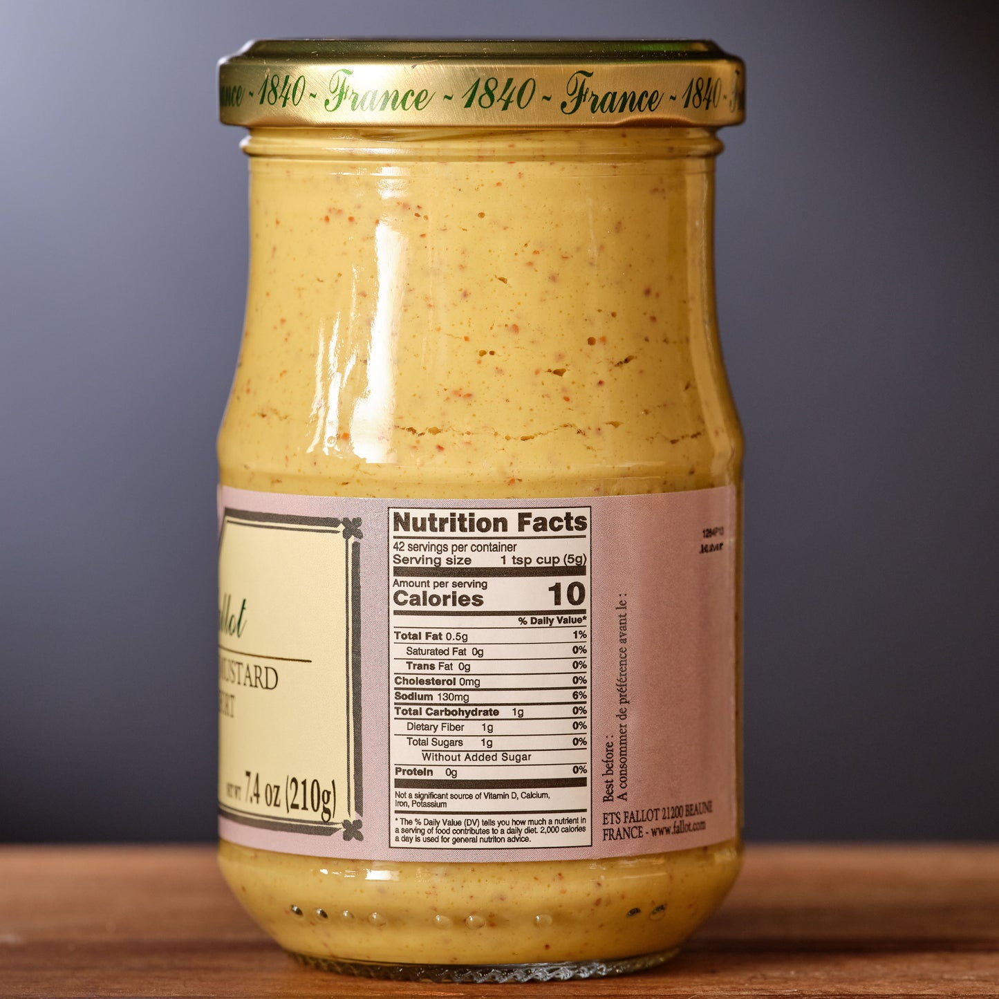 Edmond Fallot Horseradish Dijon Mustard - nutrition facts