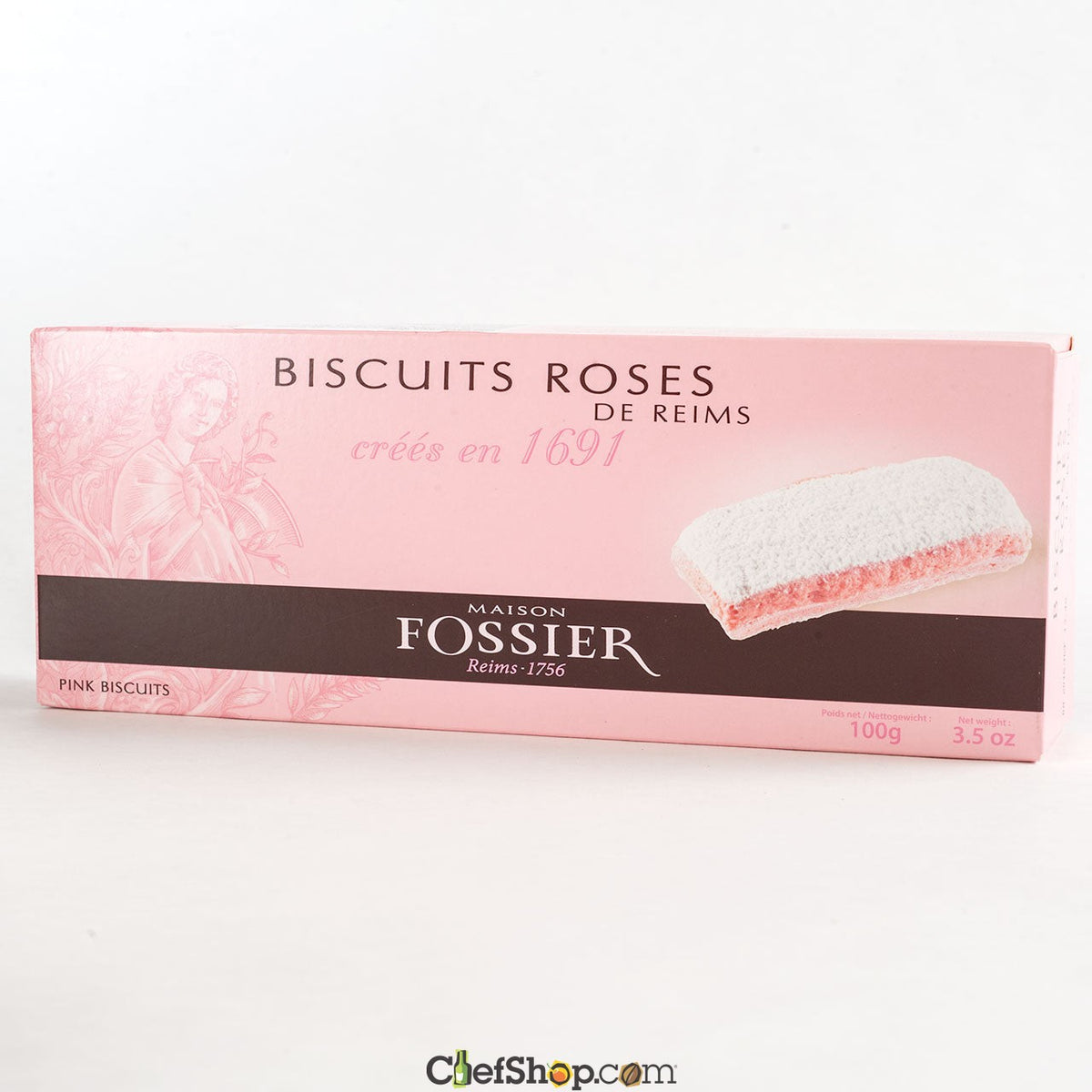 Fossier Pink Champagne Biscuits - Box