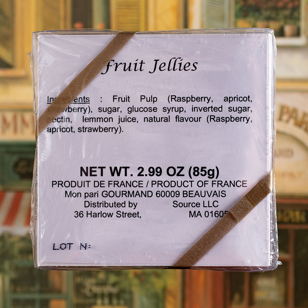 French Fruit Jellies - Pates de Fruits - 9 Piece Square