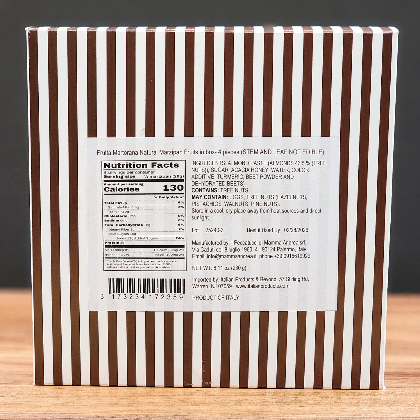 Mamma Andrea Frutta Martorana All Natural Marzipan Fruits