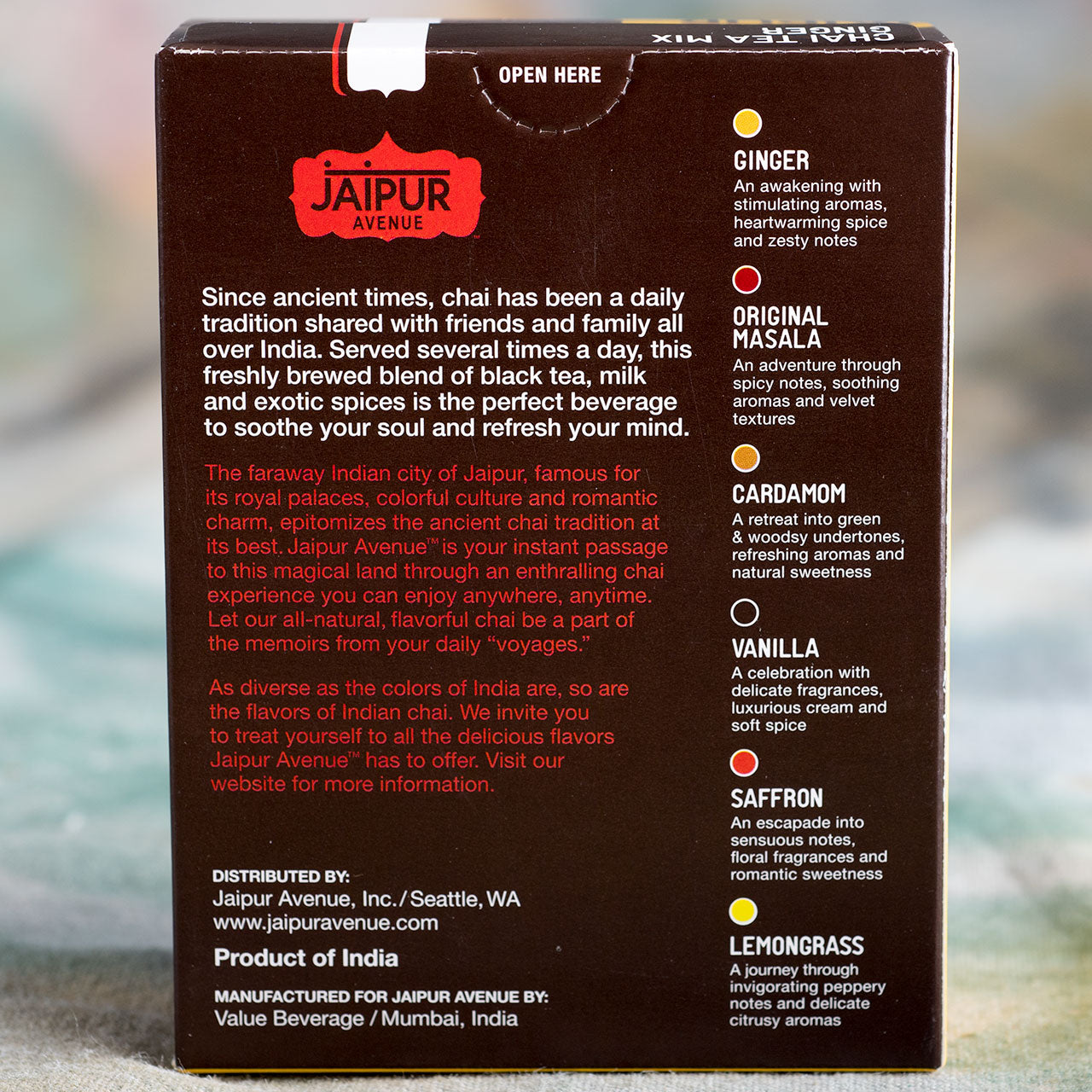 Jaipur Avenue Ginger Chai Tea Mix