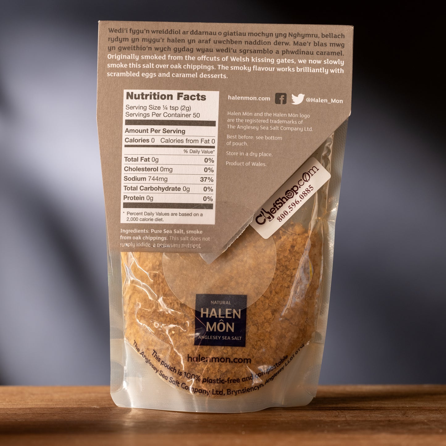 Halen Mon Natural Smoked Oak Anglesey Sea Salt - PDO