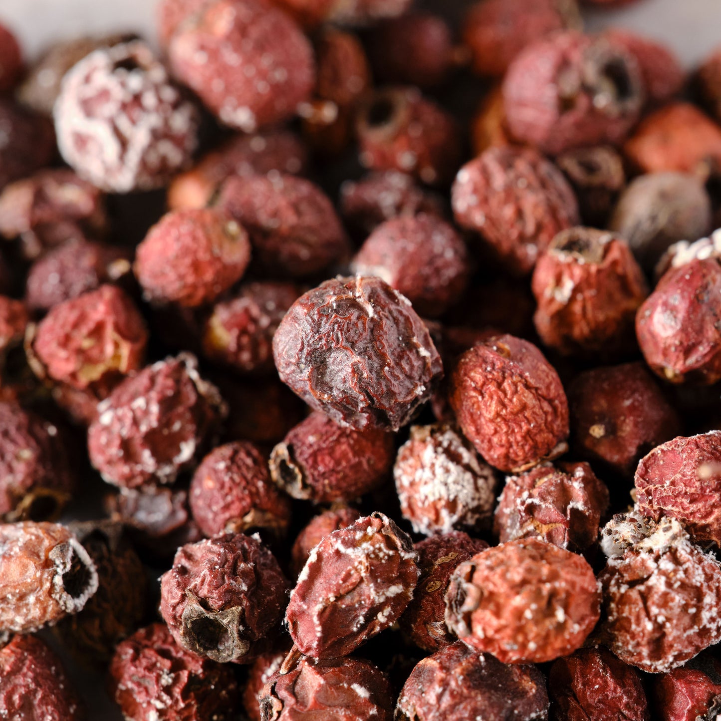 Hawthorne Berries - Organic Dried detail package macro