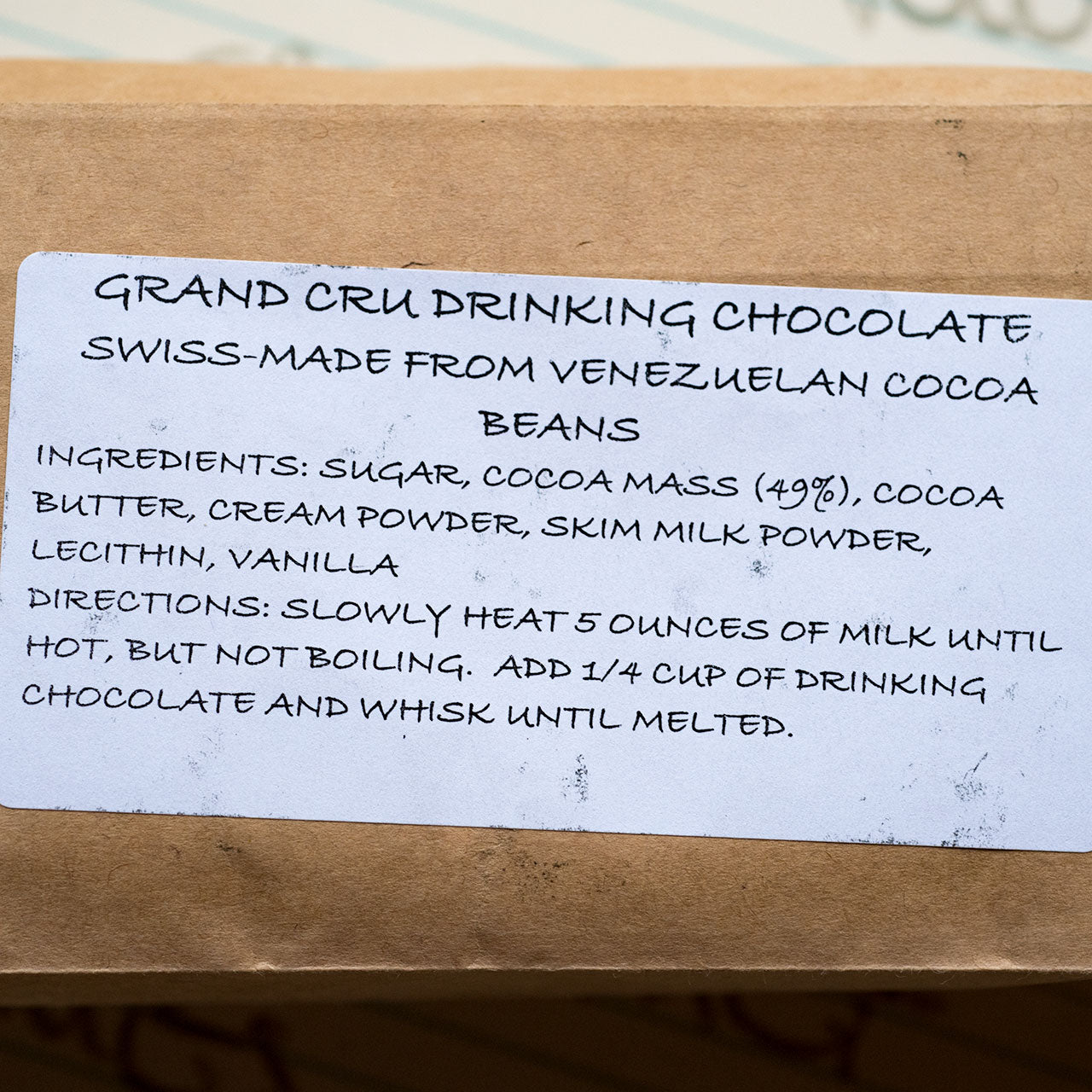 Swiss Grand Cru Drinking Chocolate - Creamy