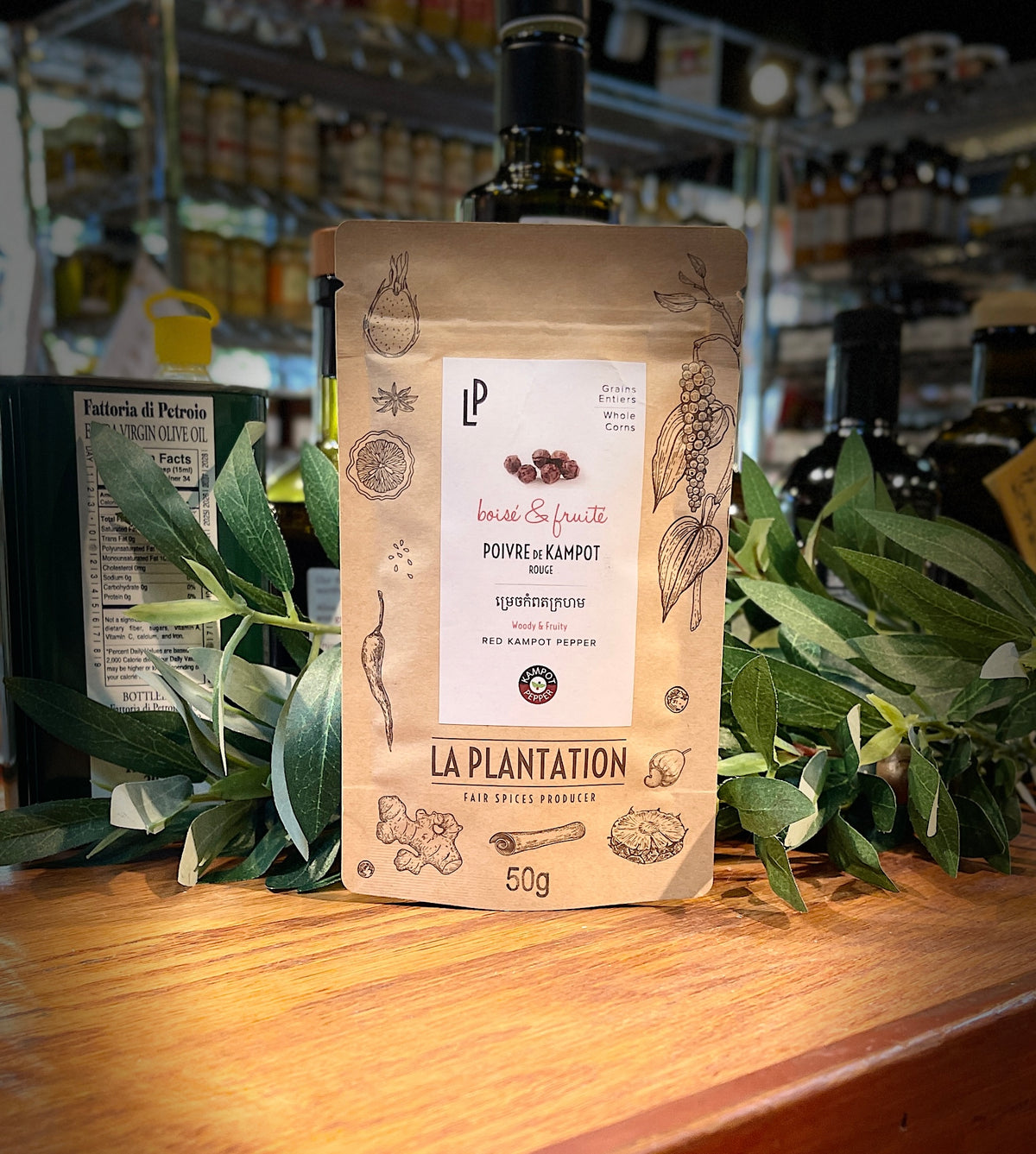 La Plantation Whole Dried Red Kampot Peppercorns (IGP)