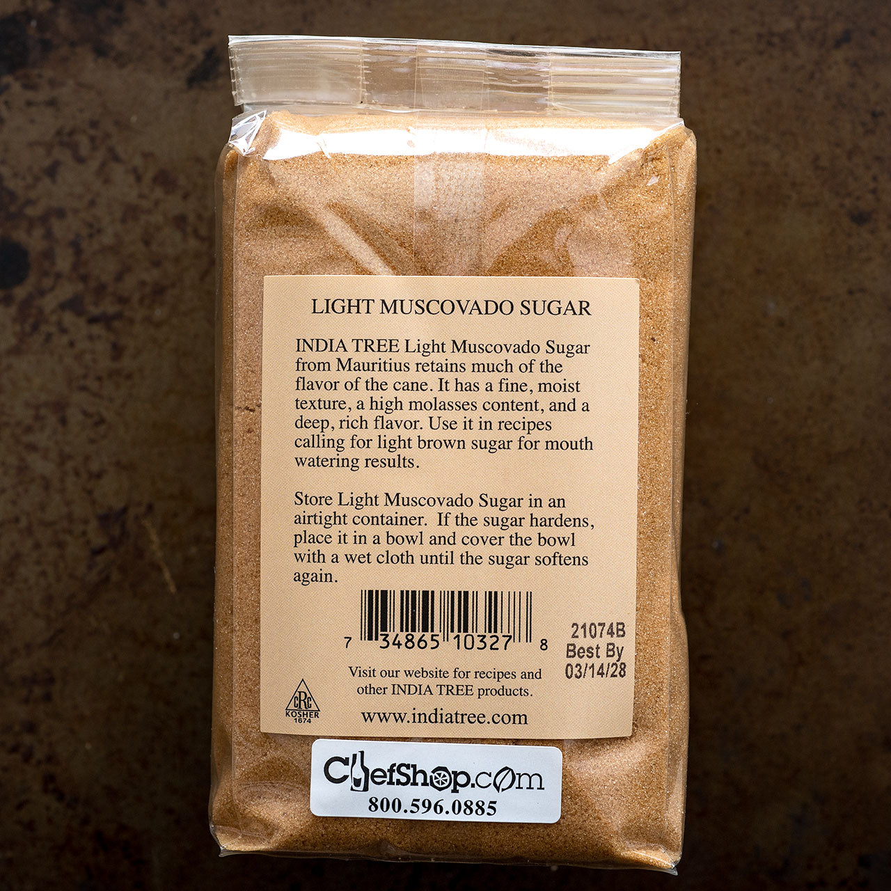 India Tree Light Muscovado Sugar - 1 lb