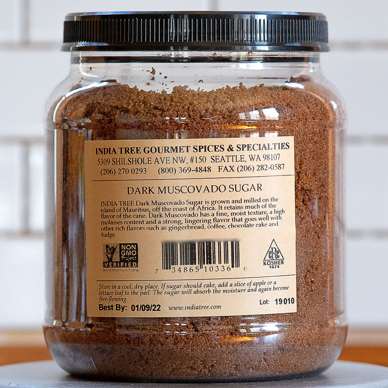 India Tree Dark Muscovado Sugar - 2.8-lb Tub
