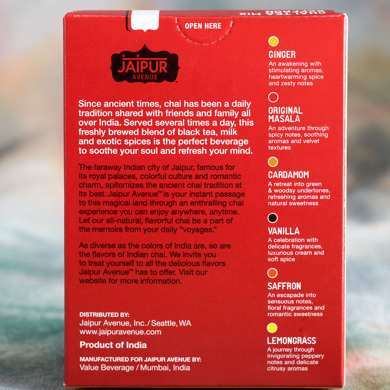 Jaipur Avenue Saffron Chai Tea Mix