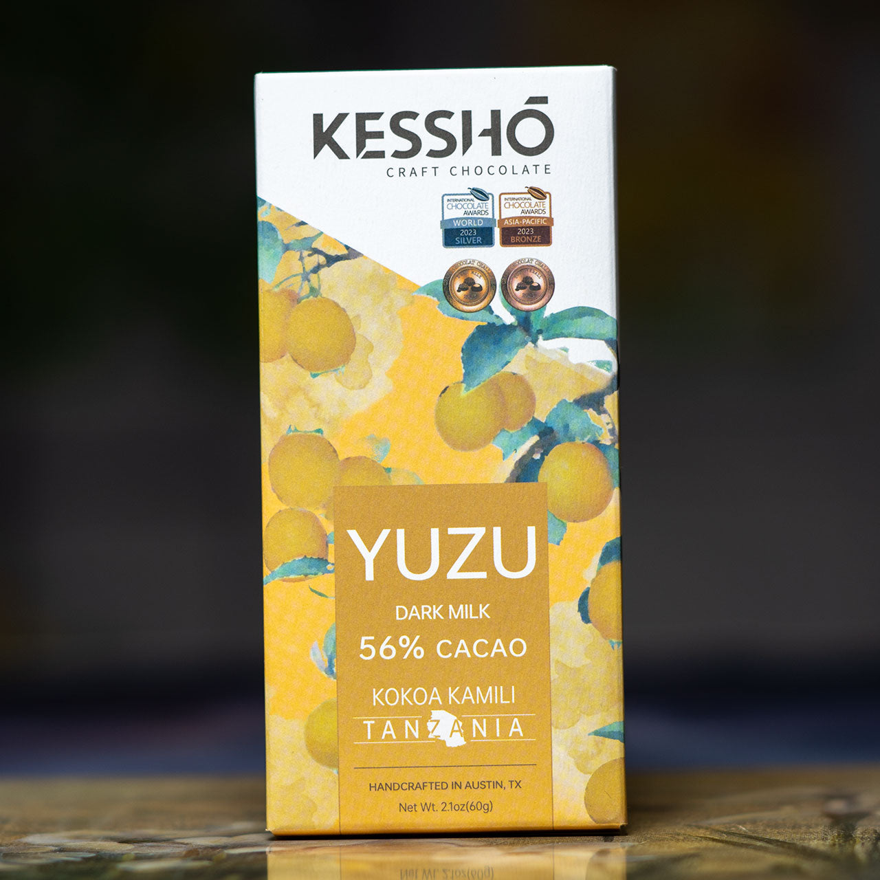 KESSHO YUZU Dark Milk 56% Cacao Kokoa Kamili Tanzania