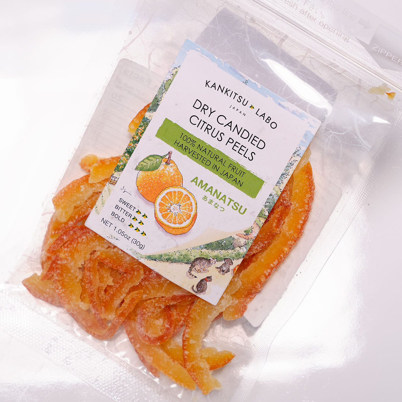 Kankitsu Labo Dry Candied Japanese Setouchi Lemon Peel - 1.05oz