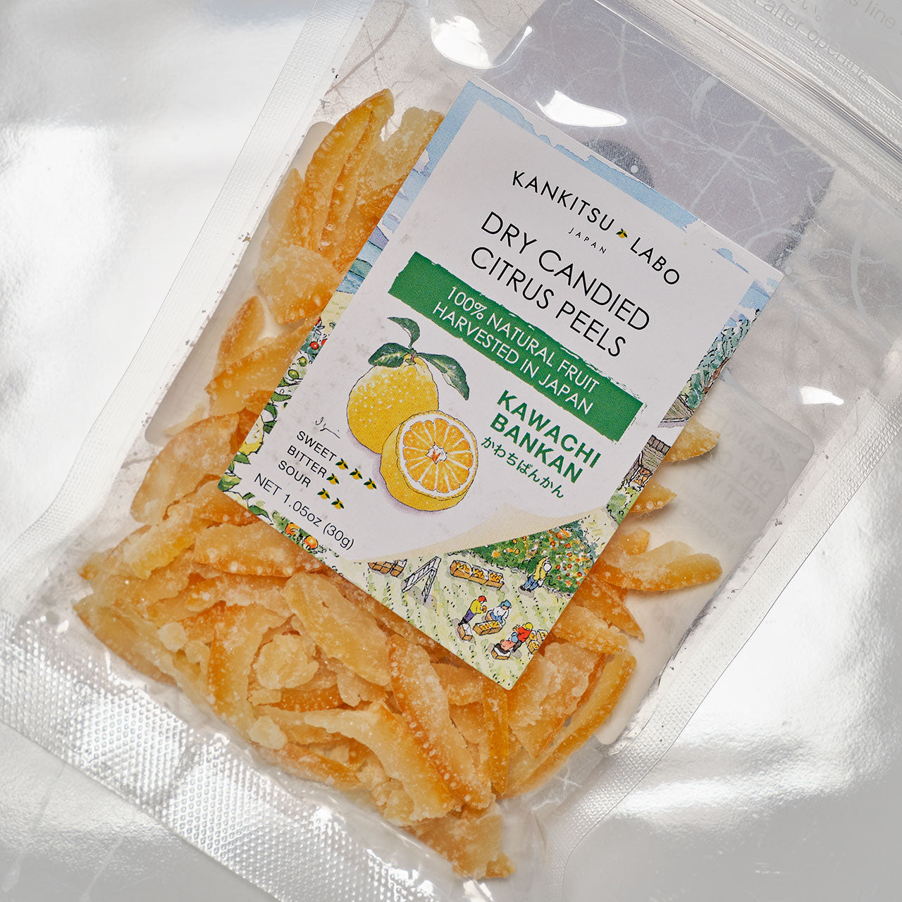 Kankitsu Labo Dry Candied Kawachi Bankan Peel - 1.05 oz