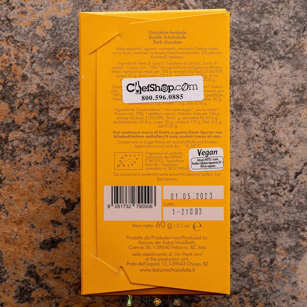 Karuna Chocolate Organic Belize 70-Percent Dark Bar