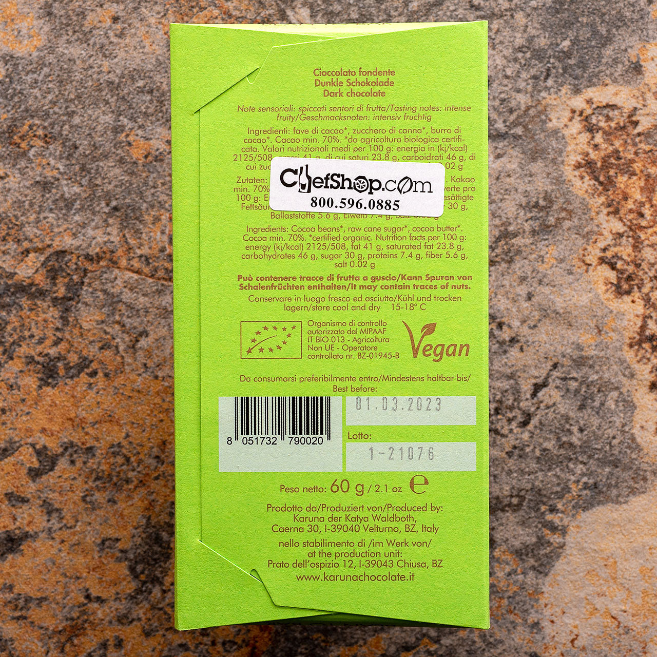 Karuna Chocolate Organic Tanzania Dark 70-Percent Bar