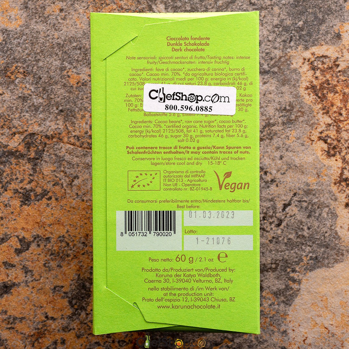 Karuna Chocolate Organic Tanzania Dark 70-Percent Bar