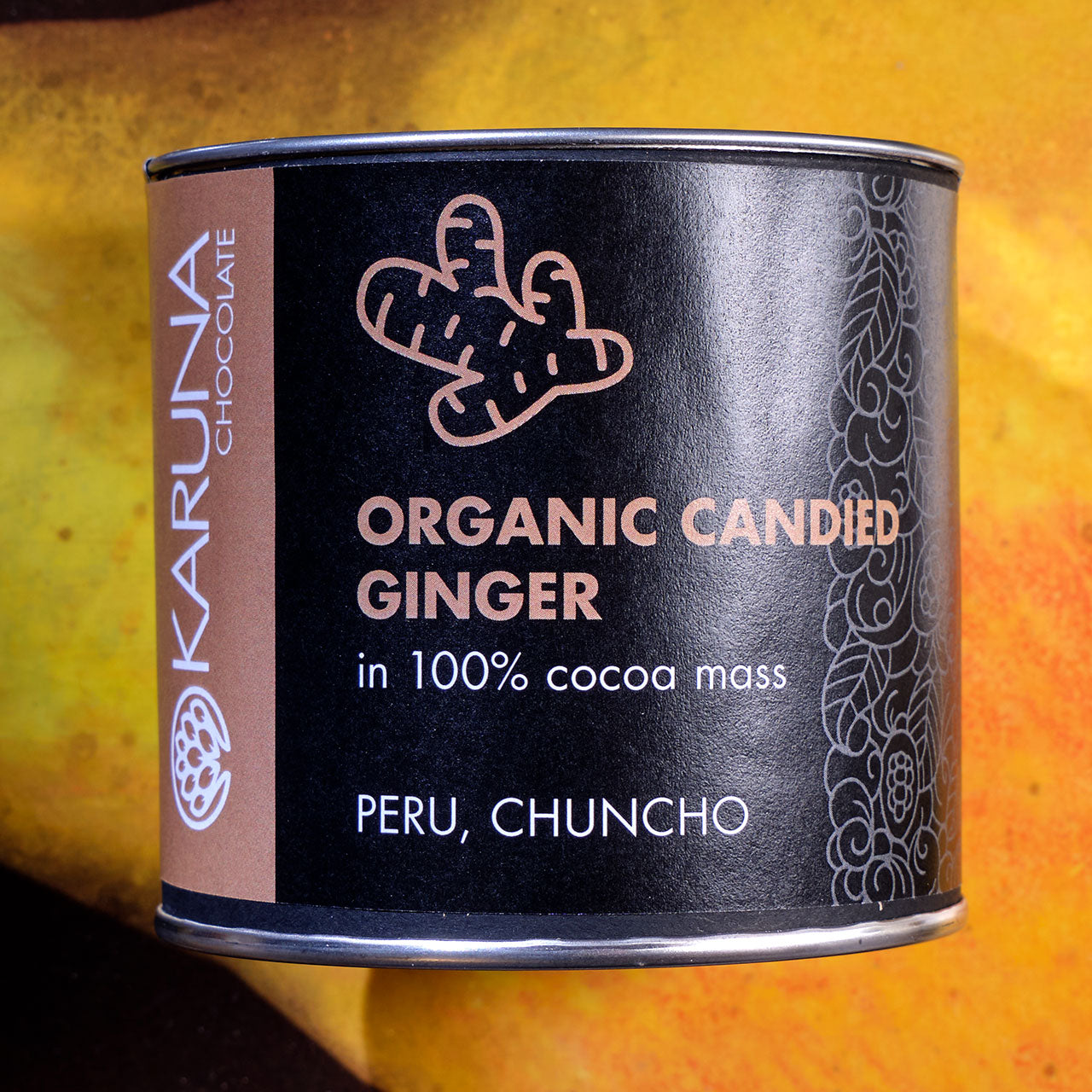 Karuna Organic Candied Ginger in 100% Dark Chocolate