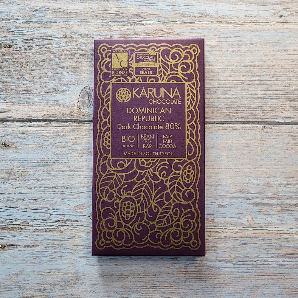 Karuna Chocolate Organic Dominican Rebublic 80% Dark Bar