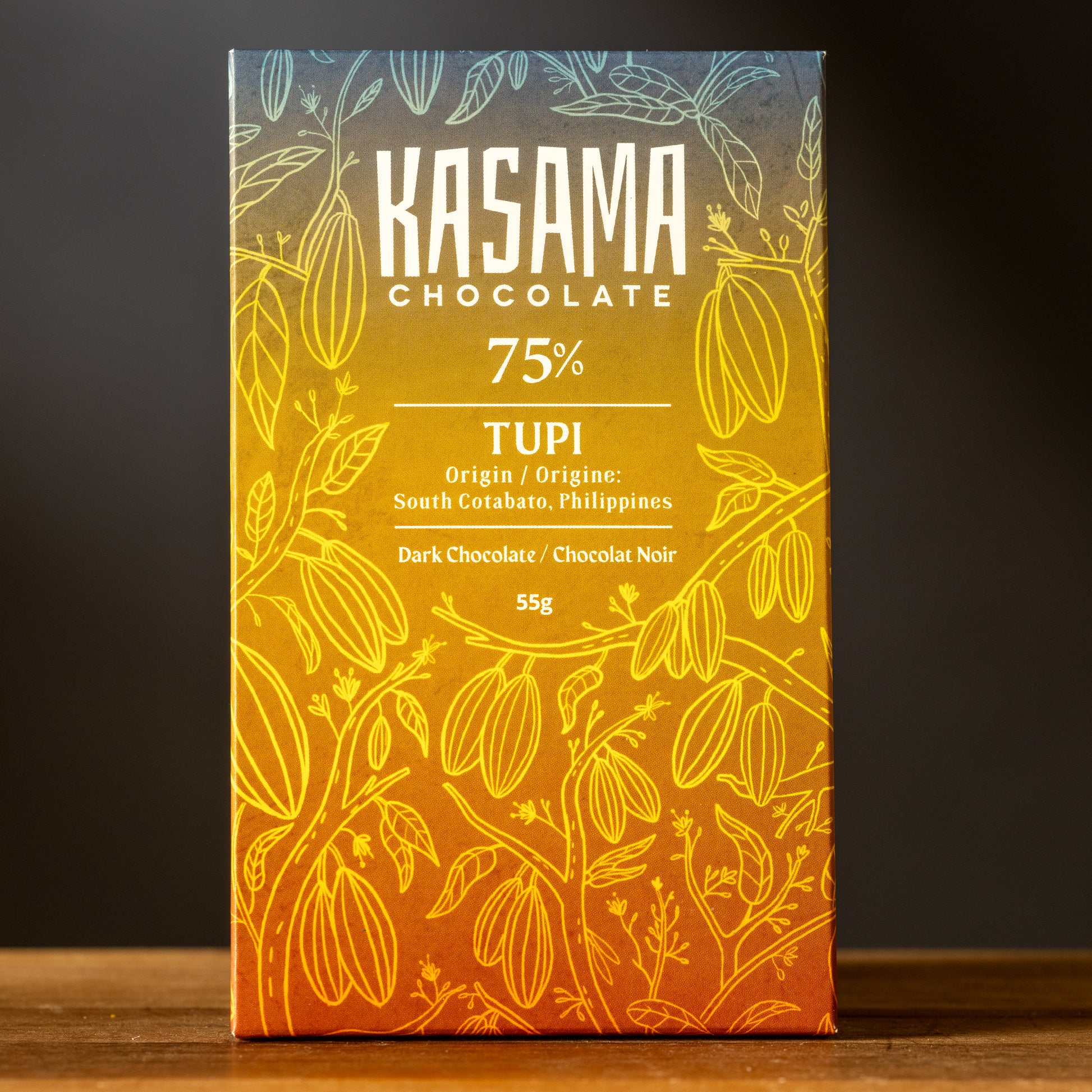 Kasama-75% Tupi Organic Dark Chocolate Bar - Philippines-Front