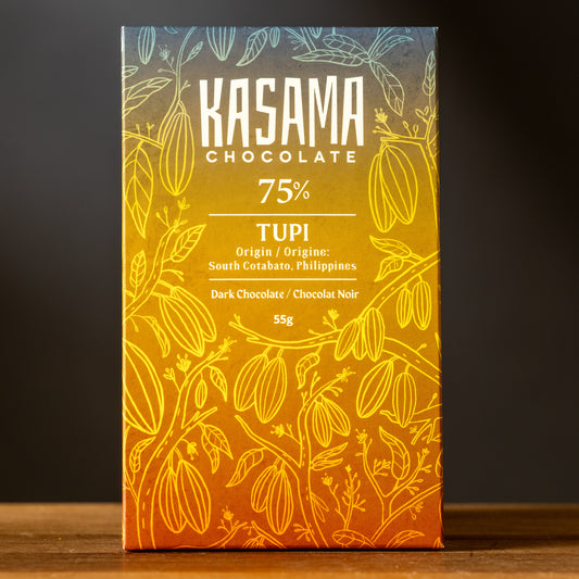 Kasama-75% Tupi Organic Dark Chocolate Bar - Philippines-Front
